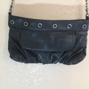 Converse one star faux leather purse metal chain